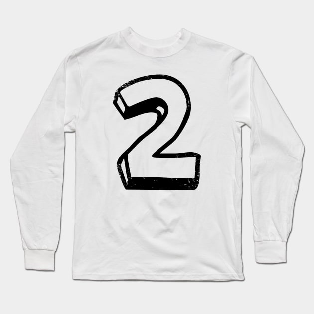 Number 2 Long Sleeve T-Shirt by PsychicCat